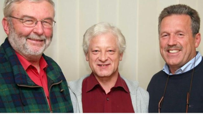 3 Männer, die von 1990 bis 2021 den SPD Ortsverein vertreten: Willy Koegst, Franz Cermak, Rudolf Teichmann (von links)